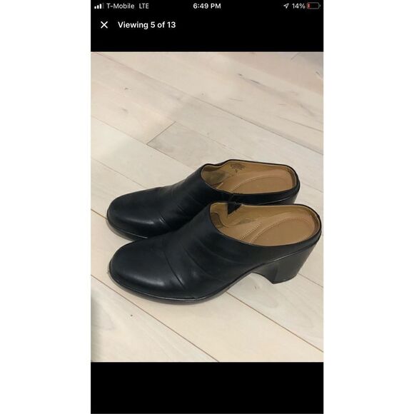 Easy Spirit Women's Clogs Slip-on Wedge Sandals Black Size 9M - Picture 1 of 5